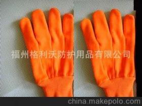 【工廠生產(chǎn)批發(fā) 橙色絨布花園手套 保暖舒適】價格,廠家,圖片,防護手套,福州格利沃防護用品-